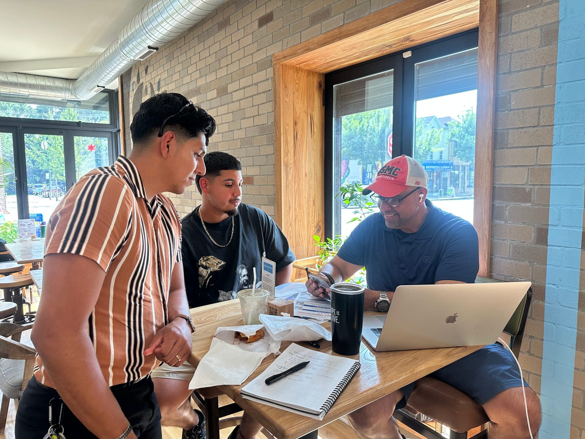 Esprit de Corps Foundation veteran community planning meeting at Dreamer's Cafe in Chicago