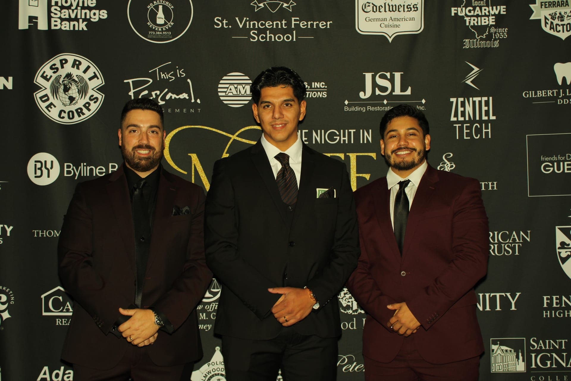 Esprit de Corps Foundation team at One Night in Monte Carlo veteran fundraiser in Chicago